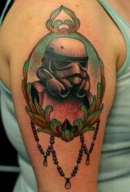 shoulder Color fun storm cavalry portrait tattoo