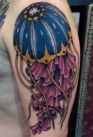 Schulter-Stil altmodische Farbe Quallen Tattoo Bild