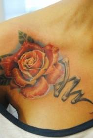 плечі дивовижні кольори татуювання троянди візерунок