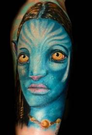 Motivo tatuaggio tribale avatar spalla colore avatar