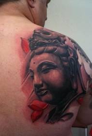 Skulderfarge stor som Buddha-statue tatoveringsbilde