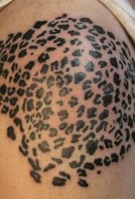 Modello di tatuaggio leopardo spalla nero