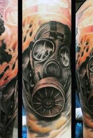 ramena barva jedrske eksplozije vzorec priljubljena maska tatoo vzorec