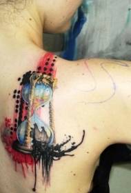 nuovissimo modello scuola tatuaggio color sabbia stile spiaggia orologio