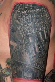 spannend Realismus Stil Schultermotor Tattoo Muster