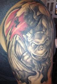 დიდი შავი ხალიჩა და gargoyle tattoo ნიმუში