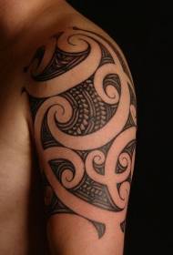Pečių polineziečių totemo tatuiruotės modelis
