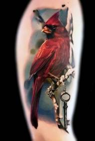 Невероятно реалистичный рисунок татуировки птичка