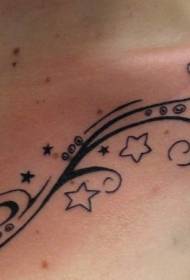 Зоря ключиці та лоза татуювання