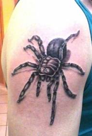 Modello tatuaggio braccio ragno nero