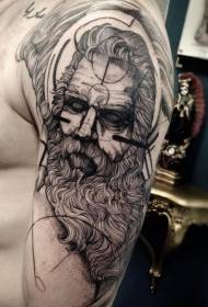Pátrún pearsantachta tattoo pearsantachta líne ghorm mór