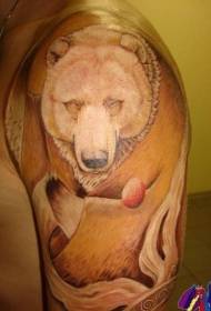 Groot arm prachtige ijsbeer tattoo patroon