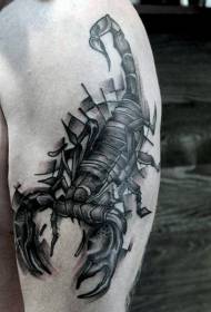 Stor arm kul svart tärning tatuering mönster