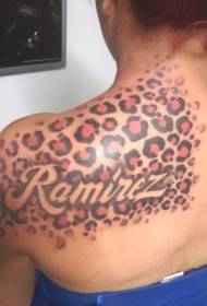 Ученичка цветна леопардова татуировка татуировка модел