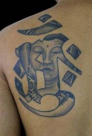 Ku laabo tattoo Buddha iyo hieroglyph