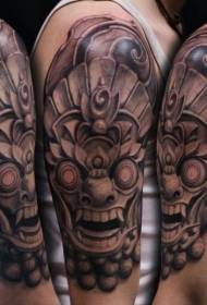 Novo patrón de tatuaxe de pedra de estatua xaponesa