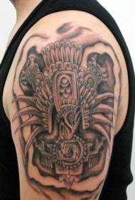 Aztec Totem Flying ugo Tattoo