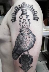 Big arm amazing combination of black and white birds and digital tattoo designs
