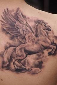 Tattoo зебои Pegasus дар қафо