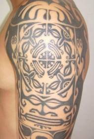 Modeli i tatuazheve totale Maori të zezë fisnore totem tatuazh