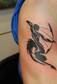 Arm dudu Sagittarius apẹrẹ tatuu aami apẹrẹ