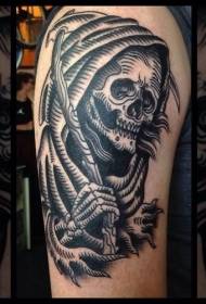 Iso musta viiva kuoleman tatuointi malli