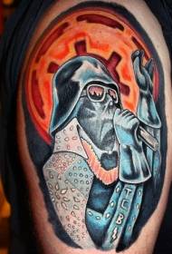 Divertente mudellu di tatuatore di cantante di Darth Vader