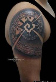 Klasičan crno-bijeli živahni simbol uzorka tetovaže