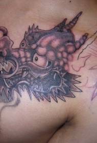 Moški ramenski domoljubni zmaj tatoo vzorec