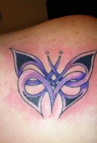 Purple celtic knot butterfly tattoo pattern