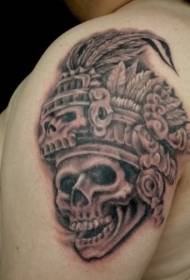 Model de tatuaj cu tiara aztecă