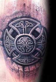 Big arm celtic cross tattoo pattern
