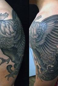 Daghang itom nga grey nga sayaw nga sayaw nga tattoo sa abaga