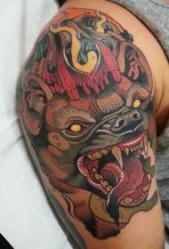 Grouss Arm nei Schoulfaarf Damp Fliedermaus Tattoo Tattoo Muster
