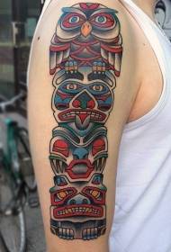 Braç patró de tatuatge animal tribal d'antiga escola