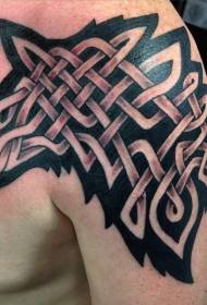 I-muster wolf silhouette celtic knot tattoo iphethini