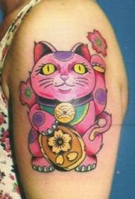 Apakan nla Pink japanese orire cat tattoo tattoo tattoo