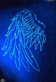 Linija ramena krila fluorescentni uzorak tetovaža
