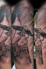 Įspūdingi juodųjų pelenų debesys ir „Icarus“ tatuiruotės