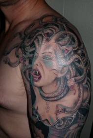 Big ruoko rakaipa Medusa mufananidzo wedha tattoo