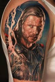 Modello del tatuaggio del ritratto del personaggio del film di stile dell'illustrazione del grande braccio