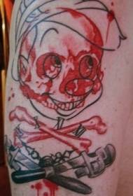 Lub caj npab loj loj kos duab pleev xim duab tub hluas ntxhais hluas tattoo qauv