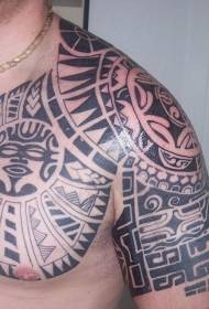Motivo a tatuaggio grafico in bianco e nero