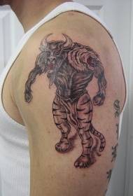 I-Big arm angry Tauren tattoo iphethini