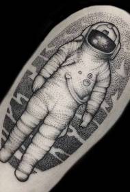 Estilo ng itim na astronaut na pattern ng tattoo