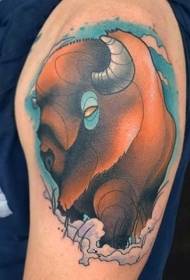 Katuni kubwa rangi katuni kubwa muundo wa tattoo