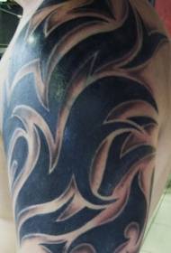 Sulud sa itom nga grey tribal totem tattoo pattern