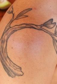 Oliivihaara lapa tatuointi malli