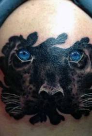 Harrigarri eskola berria pantera begi urdinak tatuaje eredua