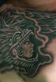 Schouder persoonlijkheid zwart-witte tribal vrouwen met draak tattoo patroon